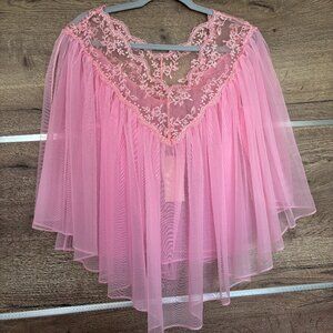 Christopher Kane Lace-trimmed Tulle Pink Top - Size 44IT/SZ 8 - NWT